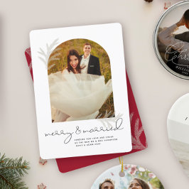 Tarjeta Festiva Arco elegante | Arándano y Matrimonio Moderno Spru