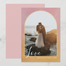 Arco Escritura Amor Pintado Rosa Dorado Vertical