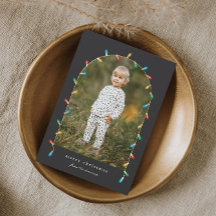 Arco fotográfico de las luces navideñas vintage