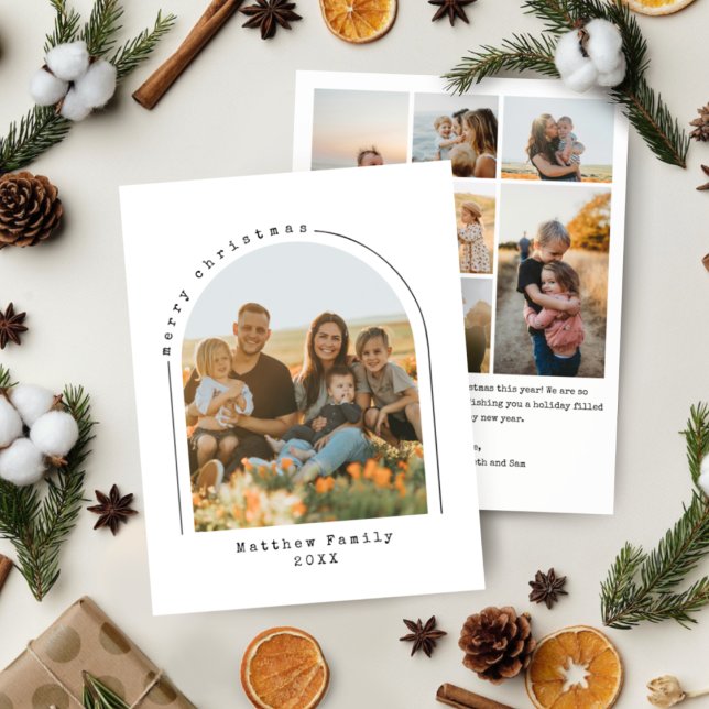 Tarjeta Festiva Arco fotográfico de Navidades de máquina de escrib (Subido por el creador)