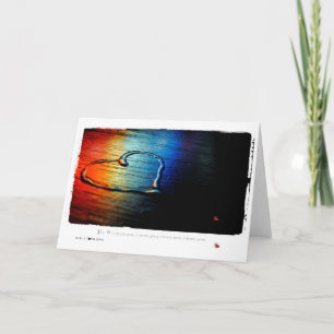 Tarjeta Festiva Arco iris gay del amor