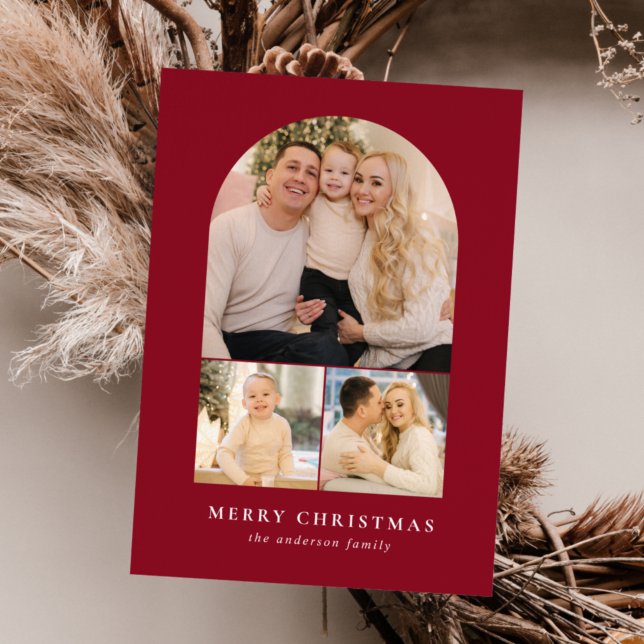 Tarjeta Festiva Arco Minimalista de Cranberry 3 Foto (Subido por el creador)