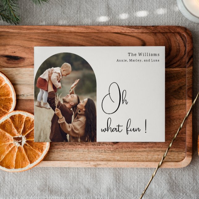 Tarjeta Festiva Arco moderno de Boho Oh Qué divertido foto (Subido por el creador)