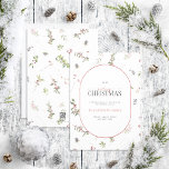 Tarjeta Festiva Arco moderno Invierno cálido Berry Merry Christmas<br><div class="desc">¿Qué mejor manera de difundir alegría navideña que con nuestra tarjeta de Navidad Berry Berry Berry en invierno de estilo moderno? Esta hermosa tarjeta presenta un moderno patrón de vegetación de botánicos de bayas de invierno, detrás de la entrada en forma de píldora con sus saludos de vacaciones. La palabra...</div>