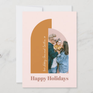 Tarjeta Festiva Arco moderno minimo Rubor Dusty Rosa Merry Foto