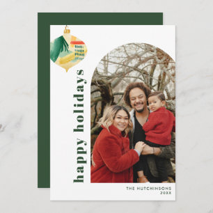 Tarjeta Festiva Arco moderno y abstracto color de agua ornamento f