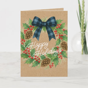 Tarjeta Festiva Arco negro negro azul de correa de hueso ruso