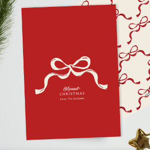 Tarjeta Festiva arco retro moderno rojo no navidades fotográficos