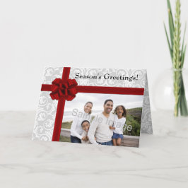 Tarjeta Festiva Arco rojo de la cinta