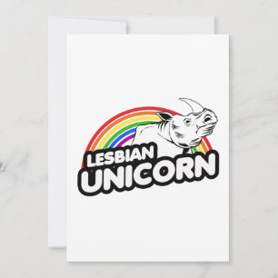 Tarjeta Festiva Arcoiris lesbiana unicornio