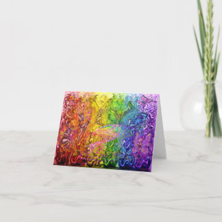 Tarjeta Festiva Arcoiris mágico entretejado