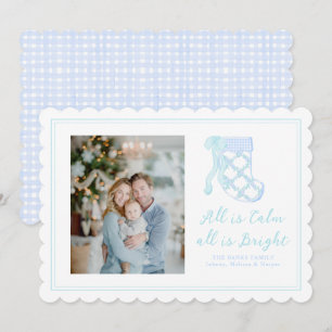 Tarjeta Festiva Arcos de color azul preppy