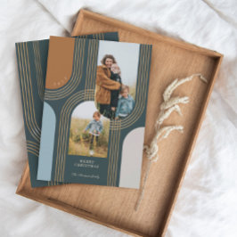 Tarjeta Festiva Arcos de oro geométricos modernos 2 Foto