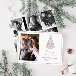 Tarjeta Festiva Arcos modernos de mora en Collage de fotos arbolad