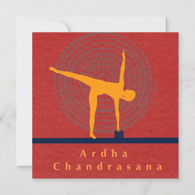 Tarjeta Festiva Ardha Chandrasana Art Card (Anverso)