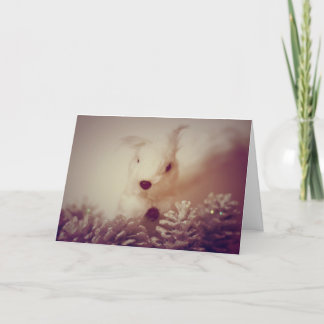 Tarjeta Festiva Ardilla de Navidades blancos