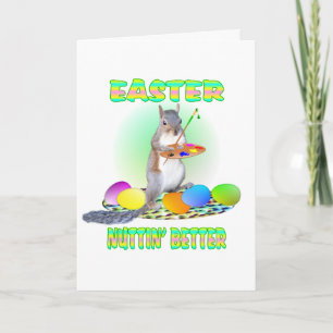 Tarjeta Festiva Ardilla de Pascua