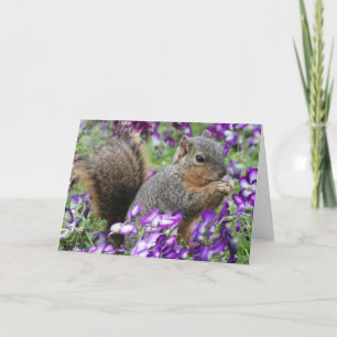 Tarjeta Festiva Ardilla de Pascua de la primavera