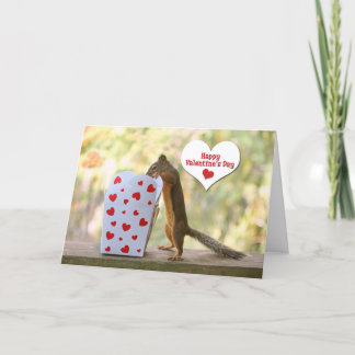Tarjeta Festiva Ardilla del día de San Valentín