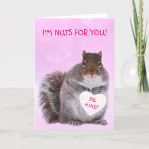 Tarjeta Festiva Ardilla Enamorada Día de San Valentín