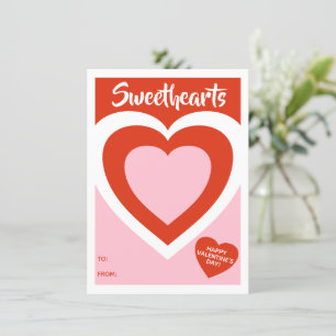 Tarjeta Festiva Área de Valentines Heart Design Area para el trata