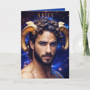 Tarjeta Festiva Aries Male Birthday Card
