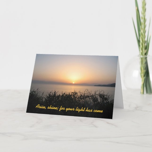Tarjeta Festiva Arise, Shine Sunrise Navidades Card (Anverso)