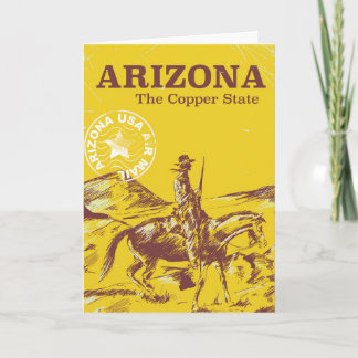Tarjeta Festiva Arizona, la poster de viajes de cosecha de cobre