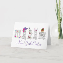 Tarjeta Festiva Arquitectura del New York City Easter NYC