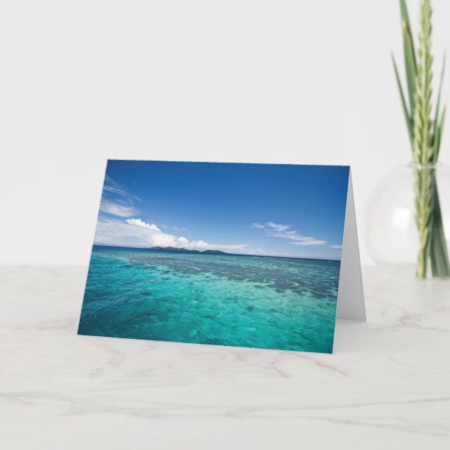 Tarjeta Festiva Arrecife costero, Fiji (Anverso)