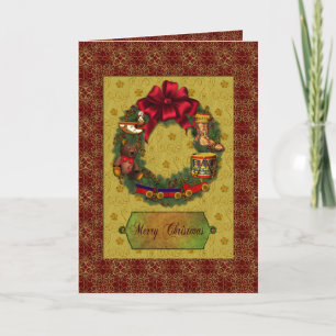 Tarjeta Festiva Arrecifes y juguetes navidades