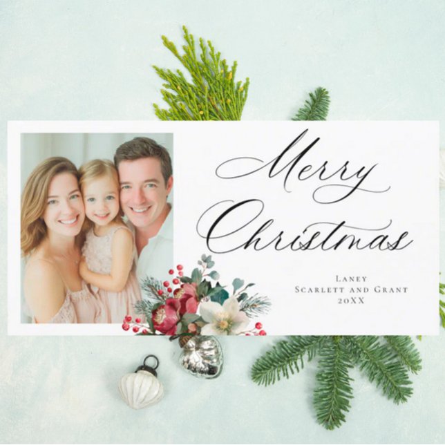 Tarjeta Festiva Arreglo de poinsettia navideño (Subido por el creador)