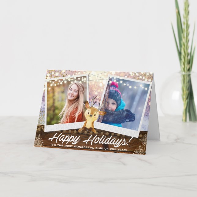 Tarjeta Festiva Arreglo para requisitos particulares del reno del (Anverso)