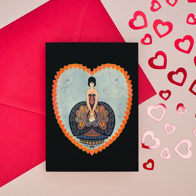 Tarjeta Festiva Art Deco Valentine (Subido por el creador)