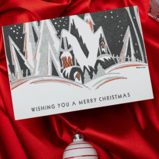 Tarjeta Festiva Art Deco vintage