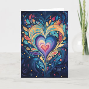 Tarjeta Festiva Arte abstracto de amor eterno