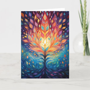 Tarjeta Festiva Arte abstracto de llama eterna