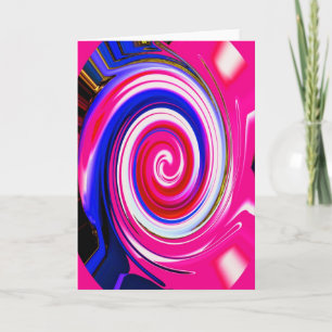 Tarjeta Festiva arte abstracto de remolino