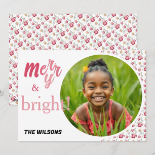 Tarjeta Festiva Arte acuático de fiesta navideña en cacao caliente