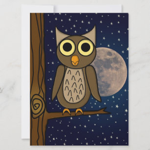 Tarjeta Festiva Arte adorable de aves del bosque