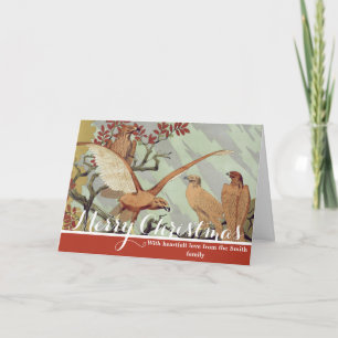 Tarjeta Festiva Arte Antiguo Art Nouveau Águila Verde Salvia Arte 
