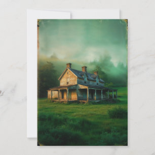 Tarjeta Festiva Arte atemporal y colorido de una antigua granja en