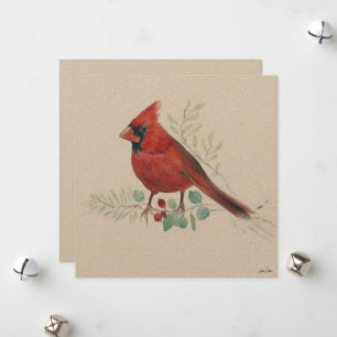 Tarjeta Festiva Arte cardinal de vacaciones