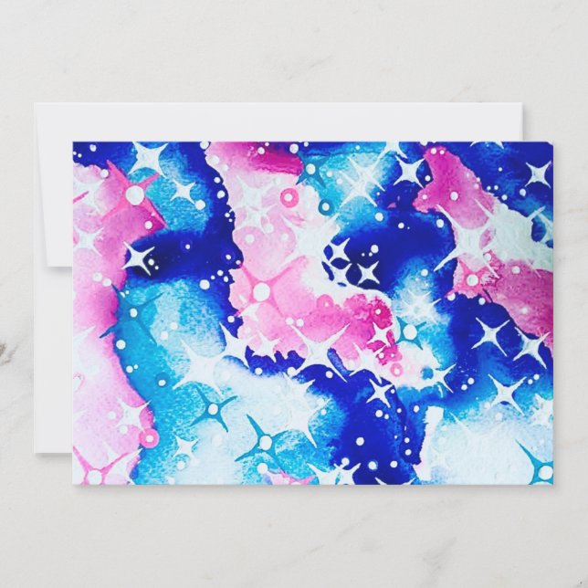 Tarjeta Festiva Arte celeste (Anverso)