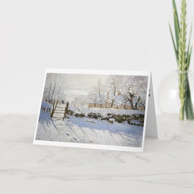 Tarjeta Festiva Arte clásico de Monet (Anverso)