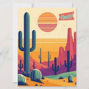 Tarjeta Festiva Arte colorido del desierto del sudoeste