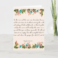 Arte cristiano de la cita - 55:10 de Isaías - 11