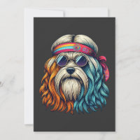 Arte de animales divertidos para perros hippie de