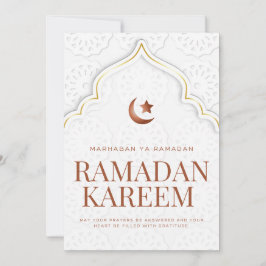 Tarjeta Festiva Arte de Arco Islámico Ramadan Kareem
