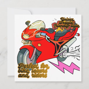 Tarjeta Festiva Arte de Bicicleta de Carreras Velocidad